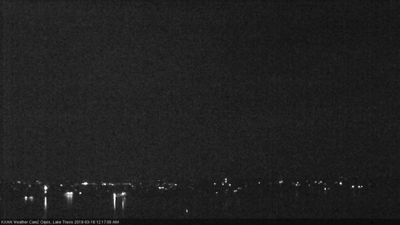 Lake Travis webcam, March 17, 2019 11:20 PM CT