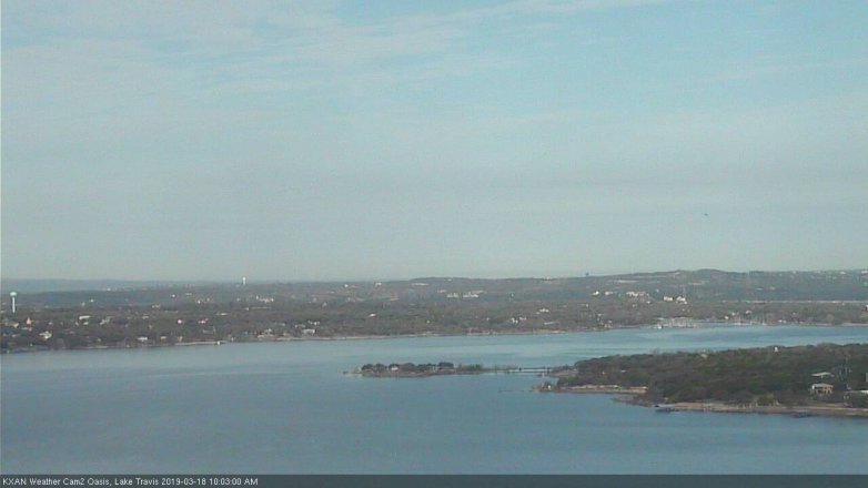 Lake Travis webcam, March 18, 2019 9:05 AM CT