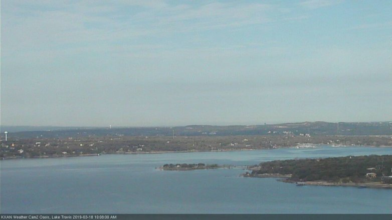 Lake Travis webcam, March 18, 2019 9:10 AM CT
