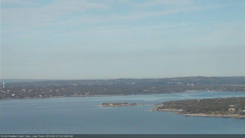 Lake Travis webcam, March 18, 2019 9:15 AM CT