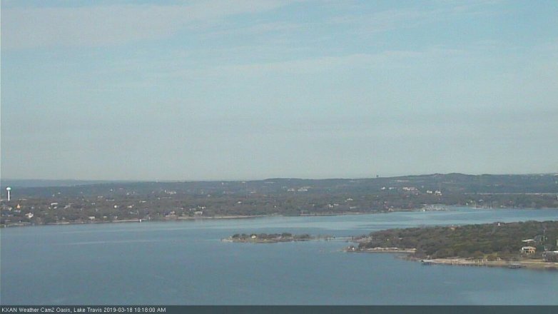 Lake Travis webcam, March 18, 2019 9:20 AM CT