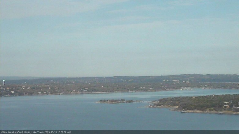Lake Travis webcam, March 18, 2019 9:25 AM CT