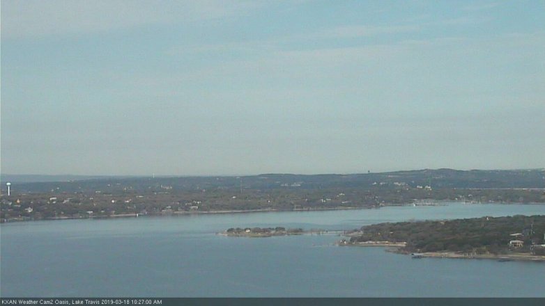 Lake Travis webcam, March 18, 2019 9:30 AM CT