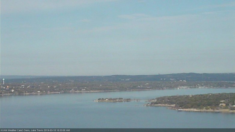 Lake Travis webcam, March 18, 2019 9:35 AM CT