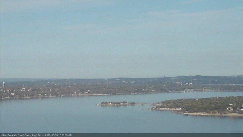 Lake Travis webcam, March 18, 2019 9:40 AM CT