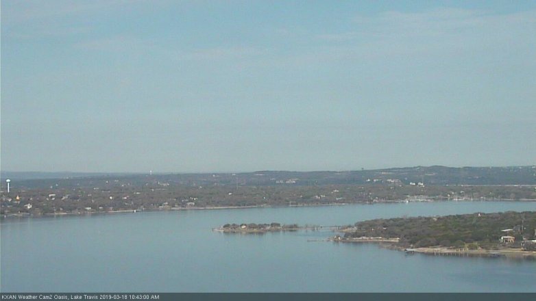 Lake Travis webcam, March 18, 2019 9:45 AM CT