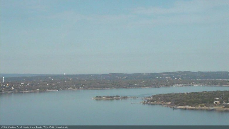 Lake Travis webcam, March 18, 2019 9:50 AM CT
