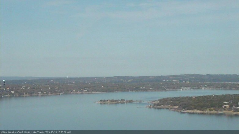 Lake Travis webcam, March 18, 2019 9:55 AM CT