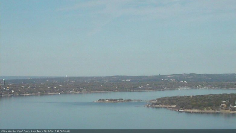 Lake Travis webcam, March 18, 2019 10:00 AM CT