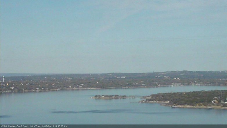 Lake Travis webcam, March 18, 2019 10:05 AM CT