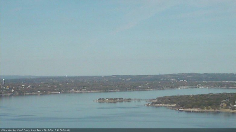 Lake Travis webcam, March 18, 2019 10:10 AM CT
