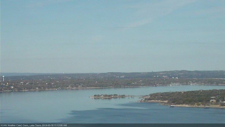 Lake Travis webcam, March 18, 2019 10:15 AM CT