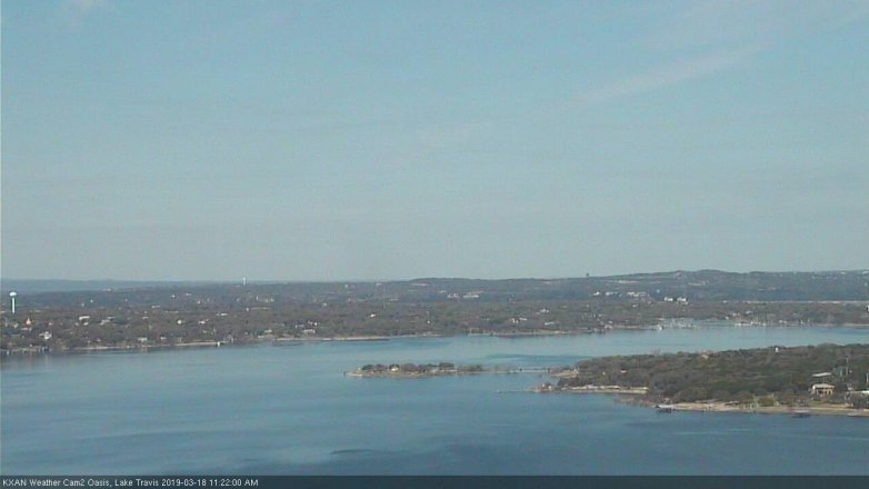 Lake Travis webcam, March 18, 2019 10:25 AM CT