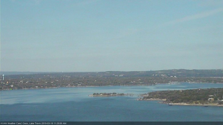 Lake Travis webcam, March 18, 2019 10:30 AM CT