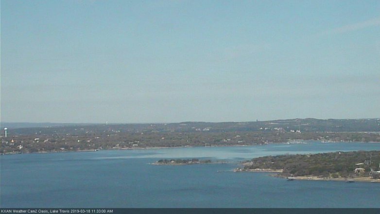 Lake Travis webcam, March 18, 2019 10:35 AM CT