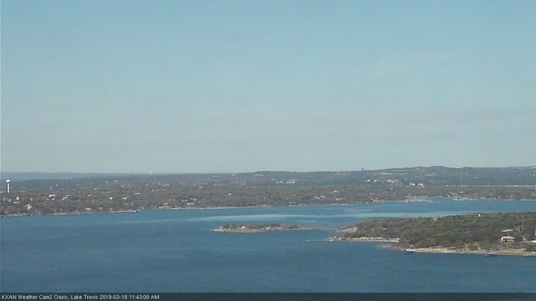 Lake Travis webcam, March 18, 2019 10:45 AM CT