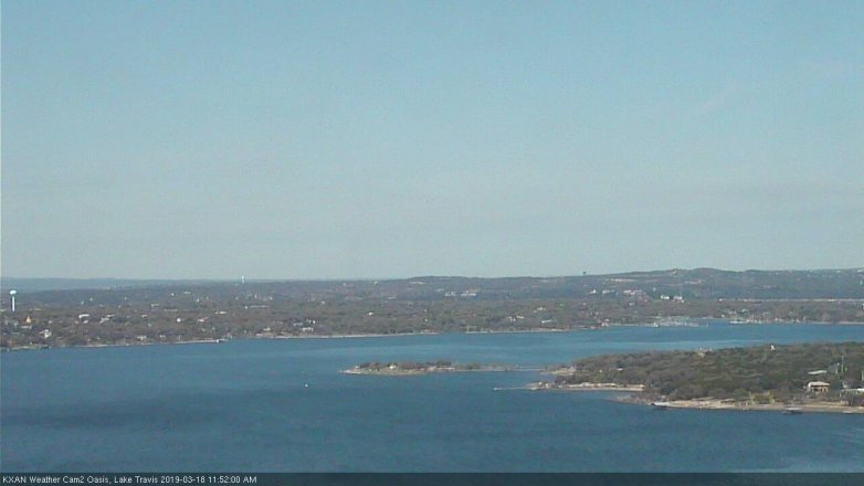 Lake Travis webcam, March 18, 2019 10:55 AM CT