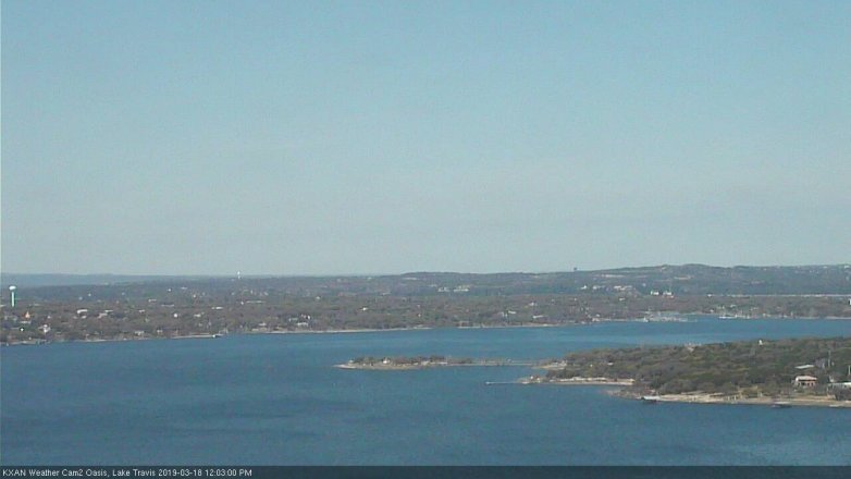 Lake Travis webcam, March 18, 2019 11:05 AM CT