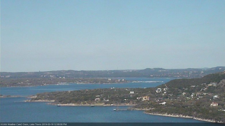 Lake Travis webcam, March 18, 2019 11:10 AM CT