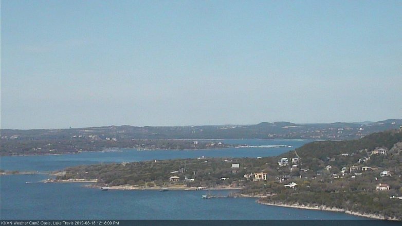 Lake Travis webcam, March 18, 2019 11:20 AM CT