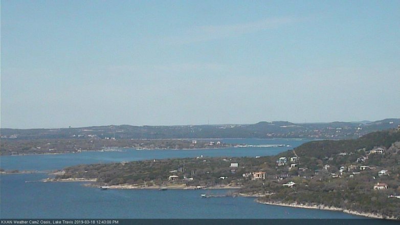 Lake Travis webcam, March 18, 2019 11:45 AM CT