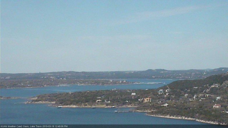 Lake Travis webcam, March 18, 2019 11:50 AM CT
