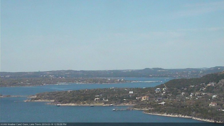 Lake Travis webcam, March 18, 2019 12:00 PM CT