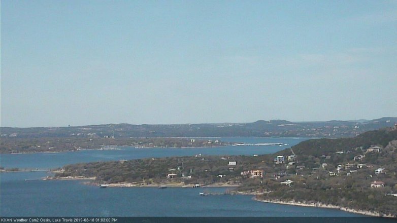 Lake Travis webcam, March 18, 2019 12:05 PM CT