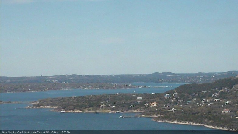 Lake Travis webcam, March 18, 2019 12:30 PM CT