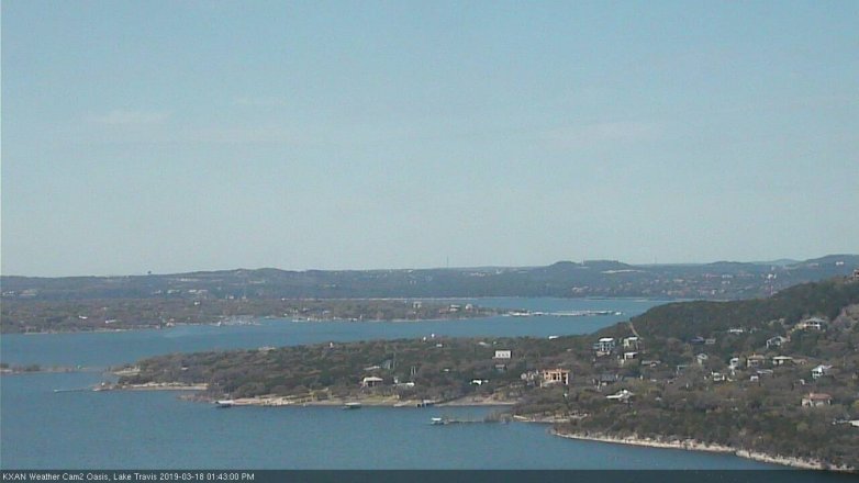 Lake Travis webcam, March 18, 2019 12:45 PM CT