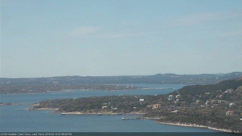 Lake Travis webcam, March 18, 2019 1:00 PM CT