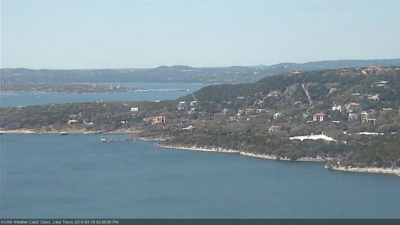 Lake Travis webcam, March 18, 2019 1:10 PM CT