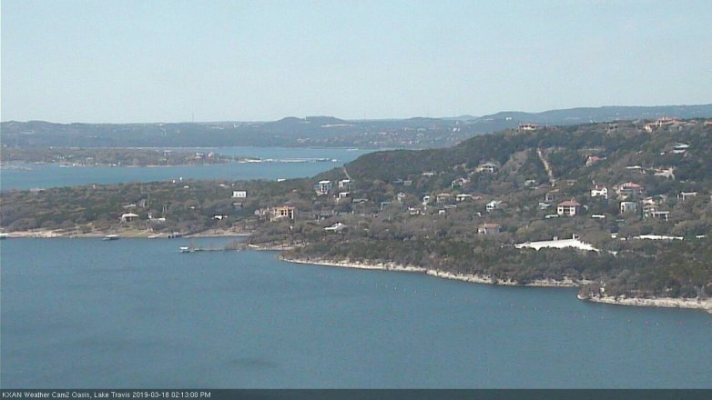Lake Travis webcam, March 18, 2019 1:15 PM CT