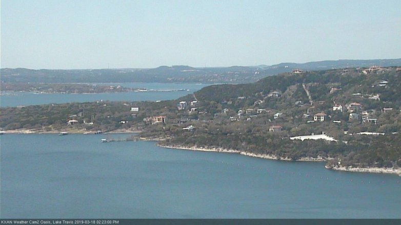 Lake Travis webcam, March 18, 2019 1:25 PM CT
