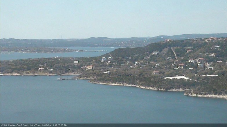 Lake Travis webcam, March 18, 2019 1:30 PM CT