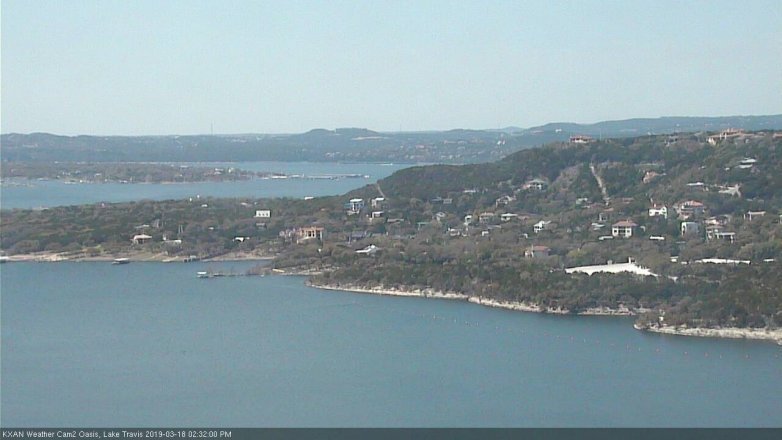 Lake Travis webcam, March 18, 2019 1:35 PM CT