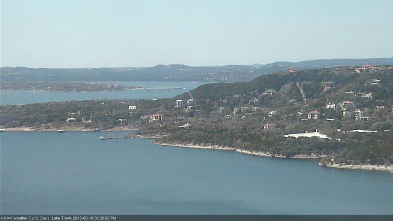 Lake Travis webcam, March 18, 2019 1:40 PM CT