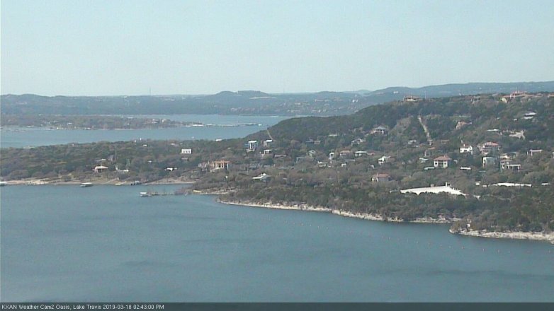 Lake Travis webcam, March 18, 2019 1:45 PM CT