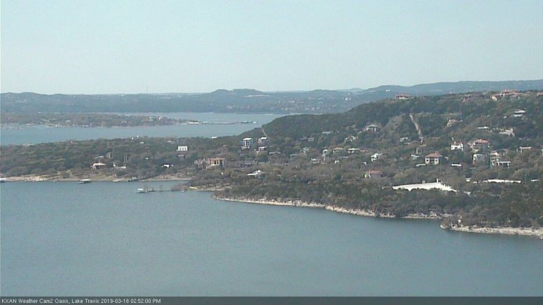 Lake Travis webcam, March 18, 2019 1:55 PM CT