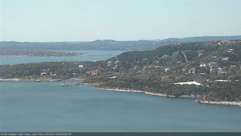 Lake Travis webcam, March 18, 2019 2:05 PM CT