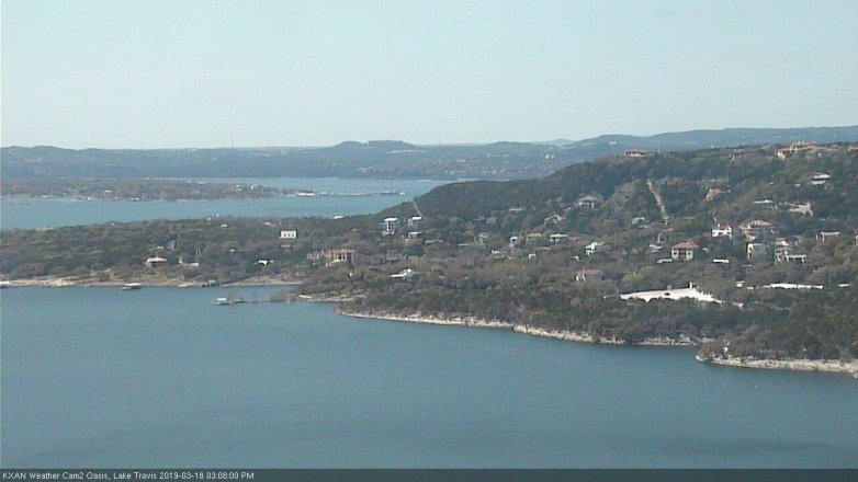 Lake Travis webcam, March 18, 2019 2:10 PM CT