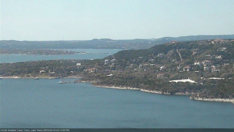 Lake Travis webcam, March 18, 2019 2:15 PM CT