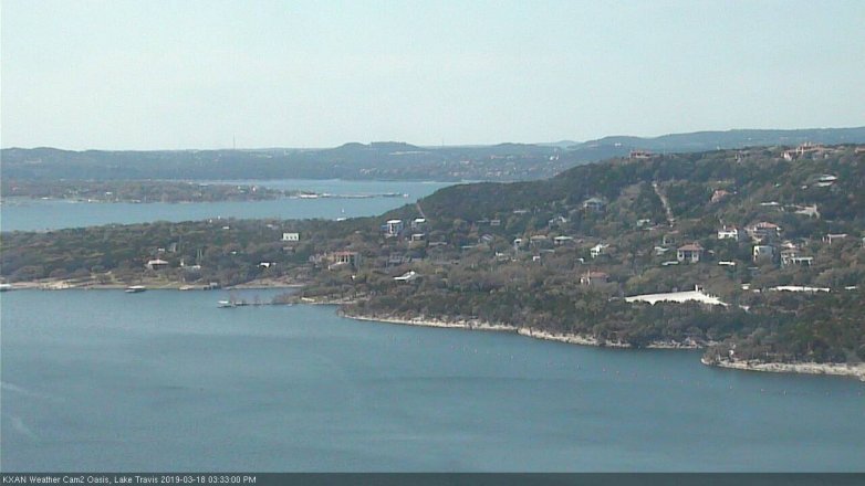 Lake Travis webcam, March 18, 2019 2:35 PM CT