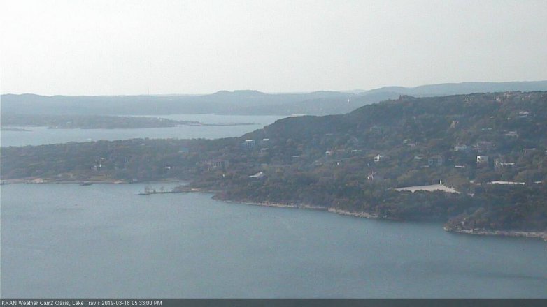 Lake Travis webcam, March 18, 2019 4:35 PM CT