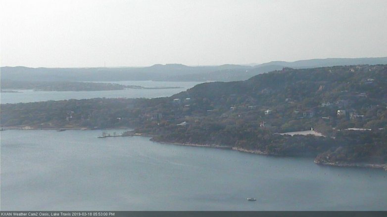 Lake Travis webcam, March 18, 2019 4:55 PM CT