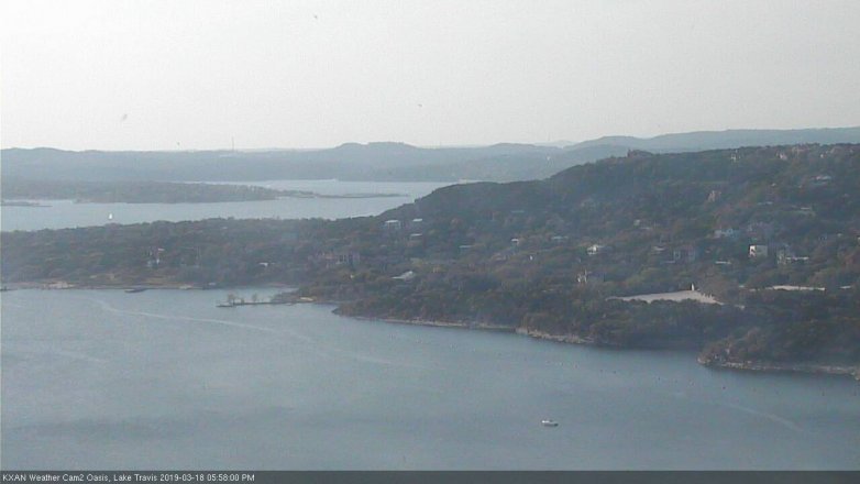 Lake Travis webcam, March 18, 2019 5:00 PM CT