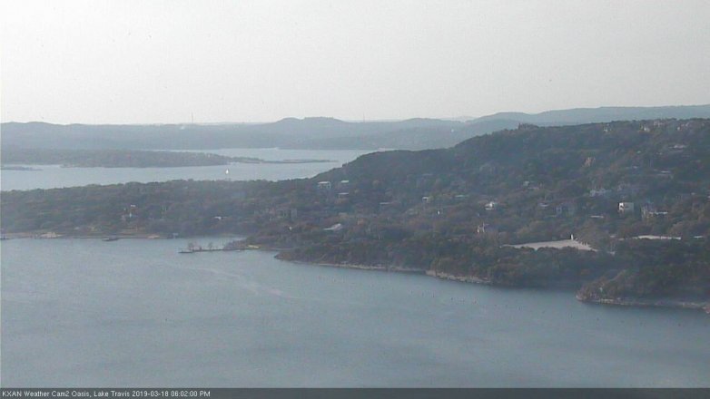 Lake Travis webcam, March 18, 2019 5:05 PM CT