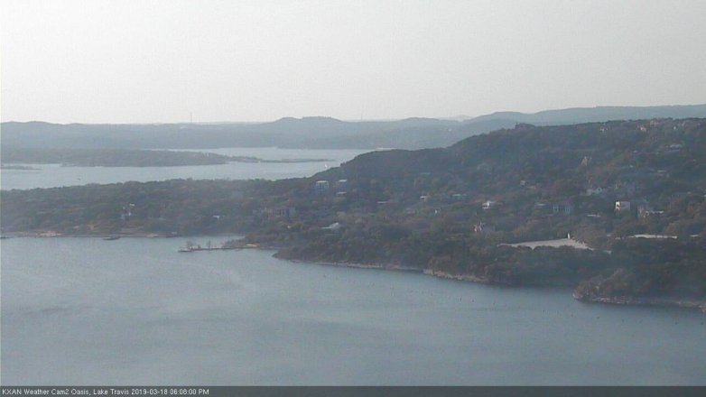 Lake Travis webcam, March 18, 2019 5:10 PM CT