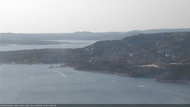 Lake Travis webcam, March 18, 2019 5:15 PM CT