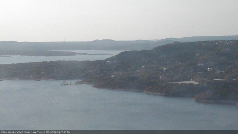 Lake Travis webcam, March 18, 2019 5:25 PM CT